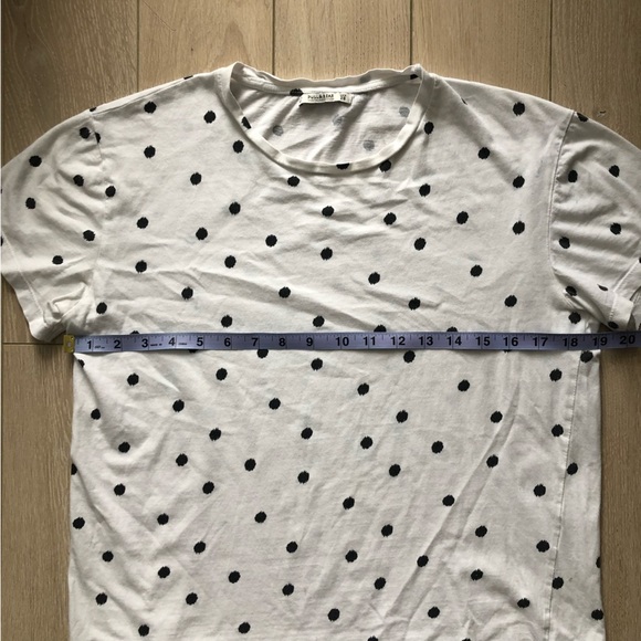 Pull & Bear Black & White Polka Dot T Shirt - Picture 4 of 11